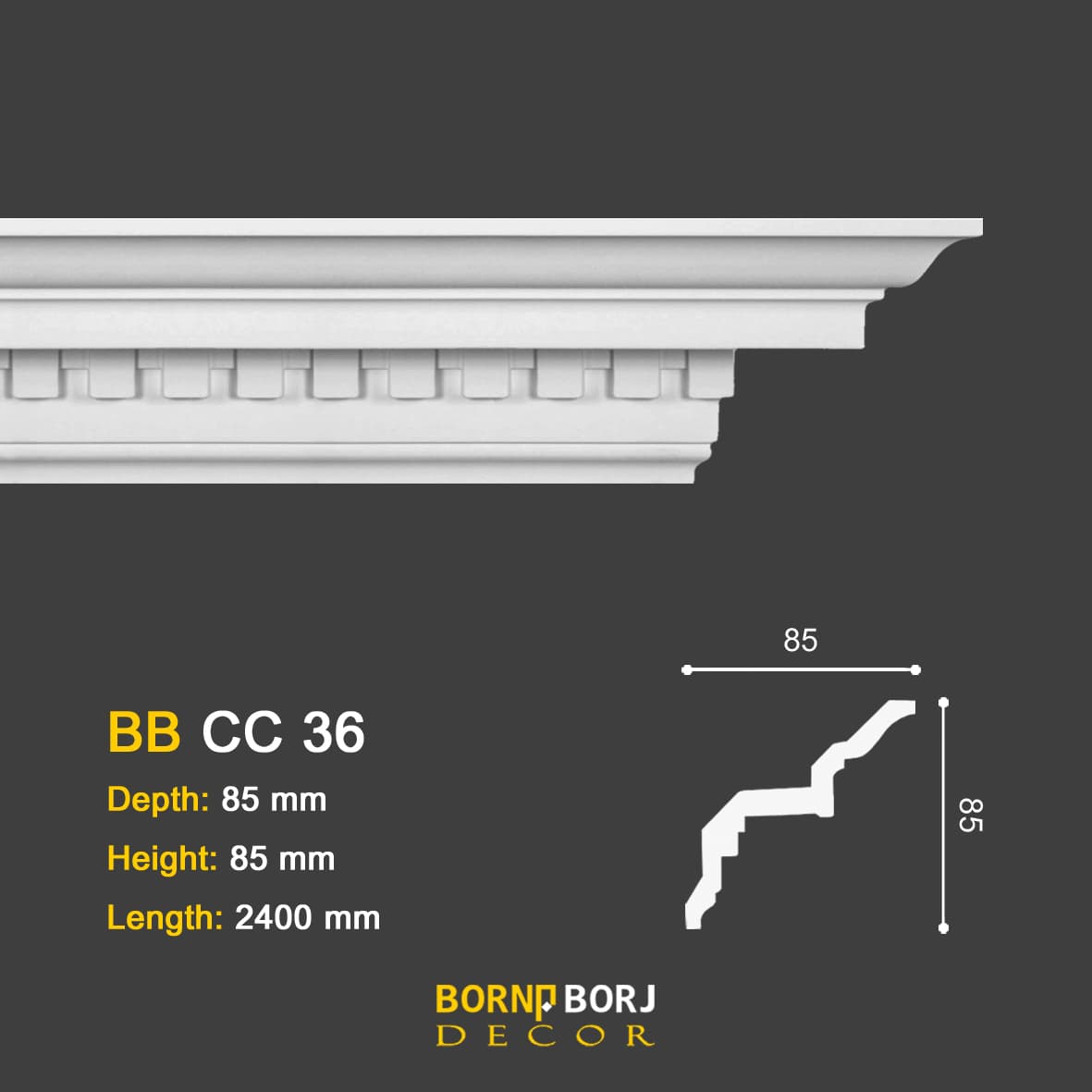 خرید ابزار گلویی, BB-CC 36 ابزار گلویی دندان موشی, dentil trim moulding, برنا برج, ابزار پیش ساخته پلی یورتان تهران، مرکز فروش ابزار گلویی در تهران